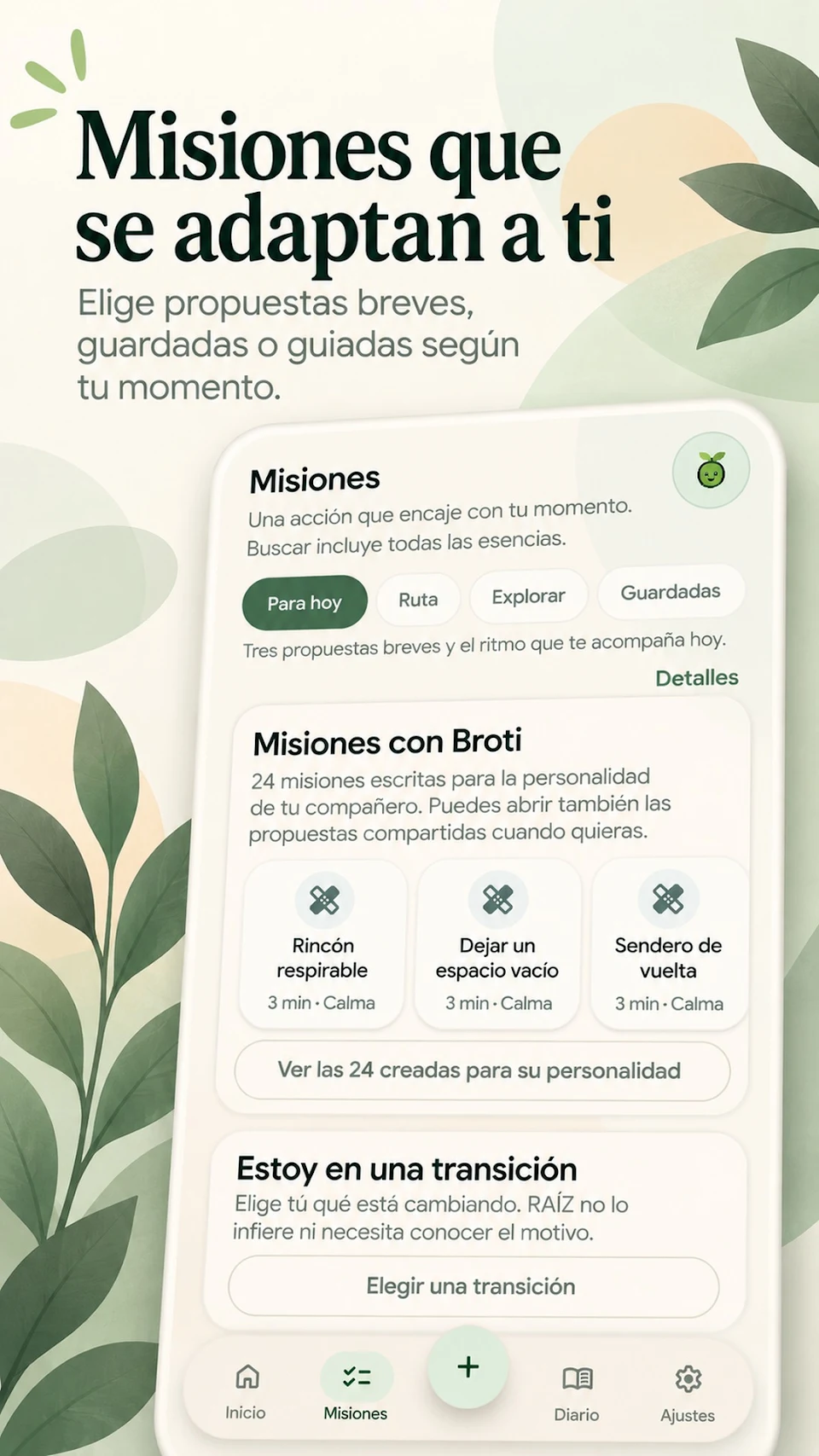Dentro de la aplicación 2 · Mi Raíz